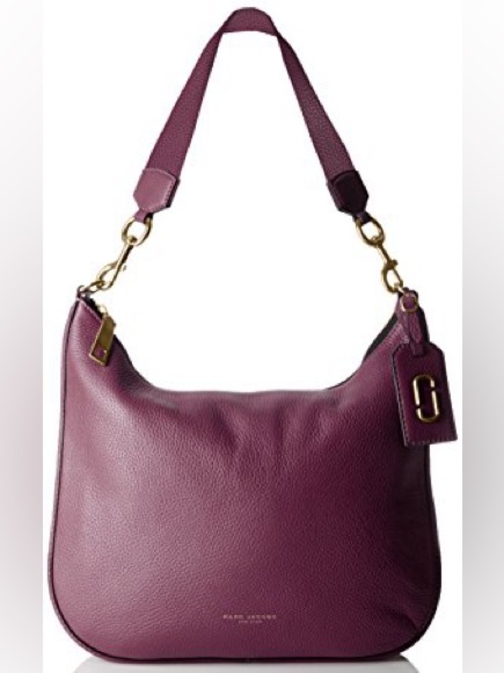 NWT Marc Jacobs Solid Burgundy Pebbled Leather Gotham City Bag
